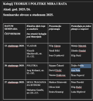 VAŽNO - seminarske obaveze za studeni...